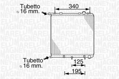MAGNETI MARELLI 350213819000 -  Радиатор, охлаждение двигателя